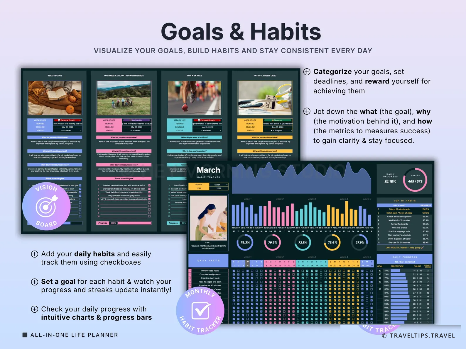Goals & habits — dark
