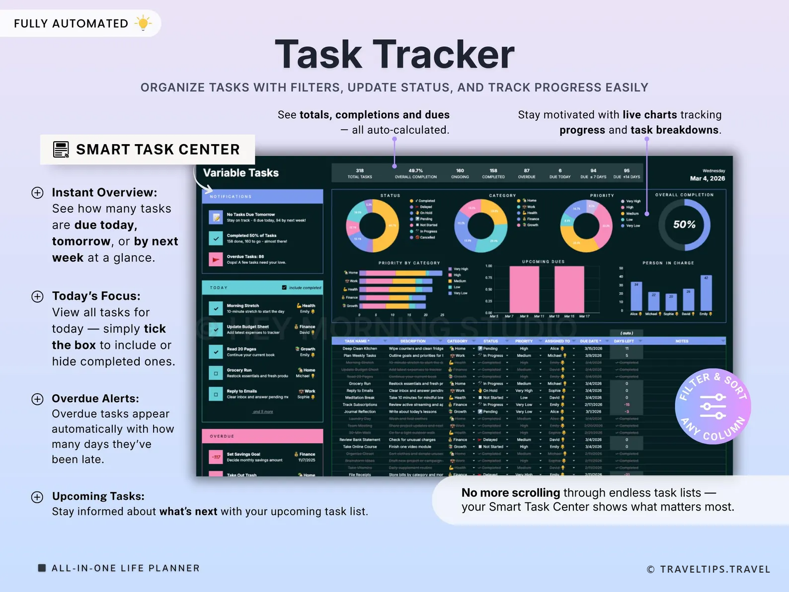 Family shared calendar — dark