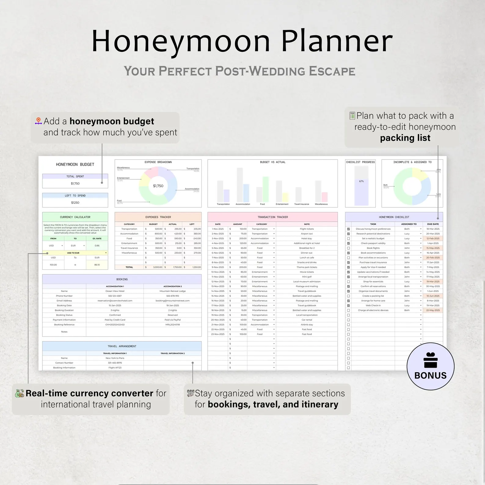 Honeymoon Planner