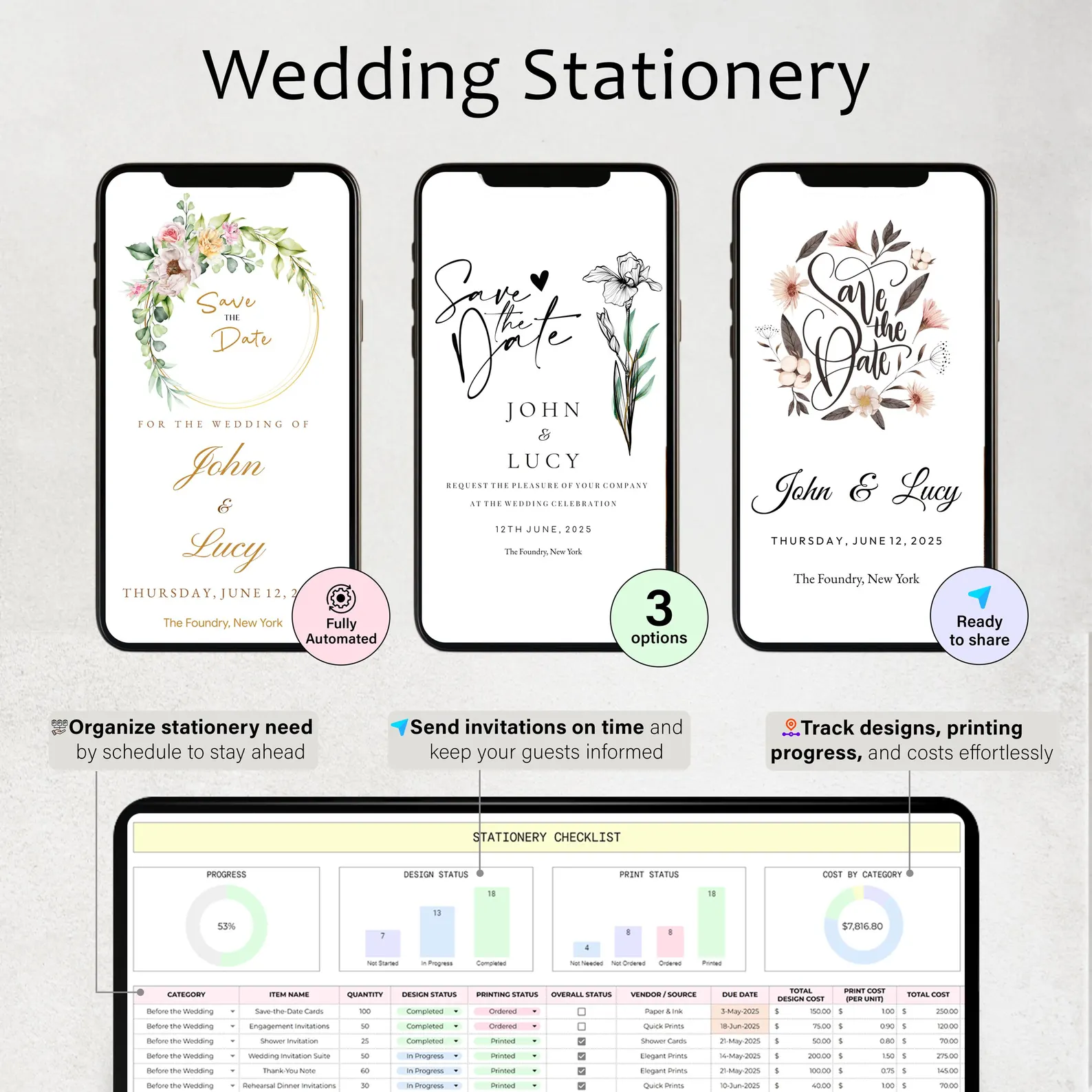Wedding Stationery — save-the-dates