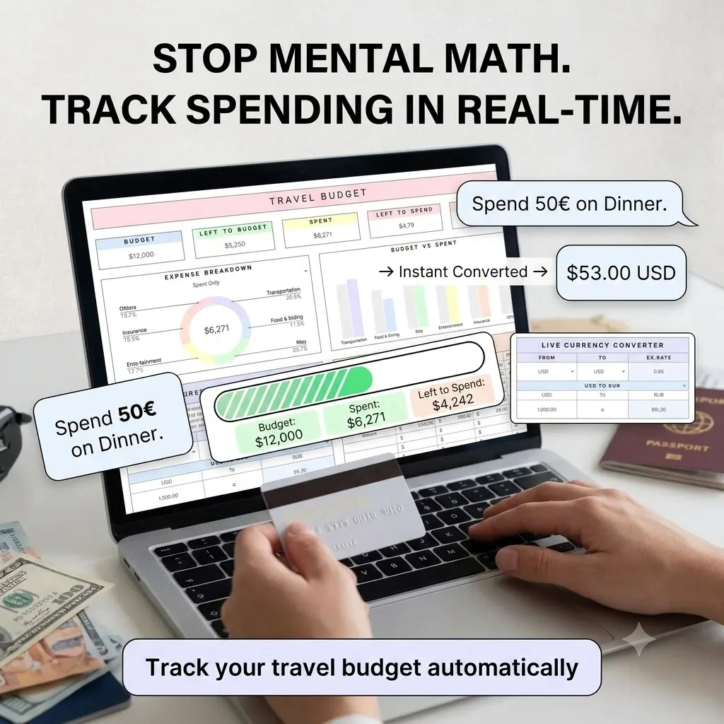 Stop mental math. Track spending in real-time.