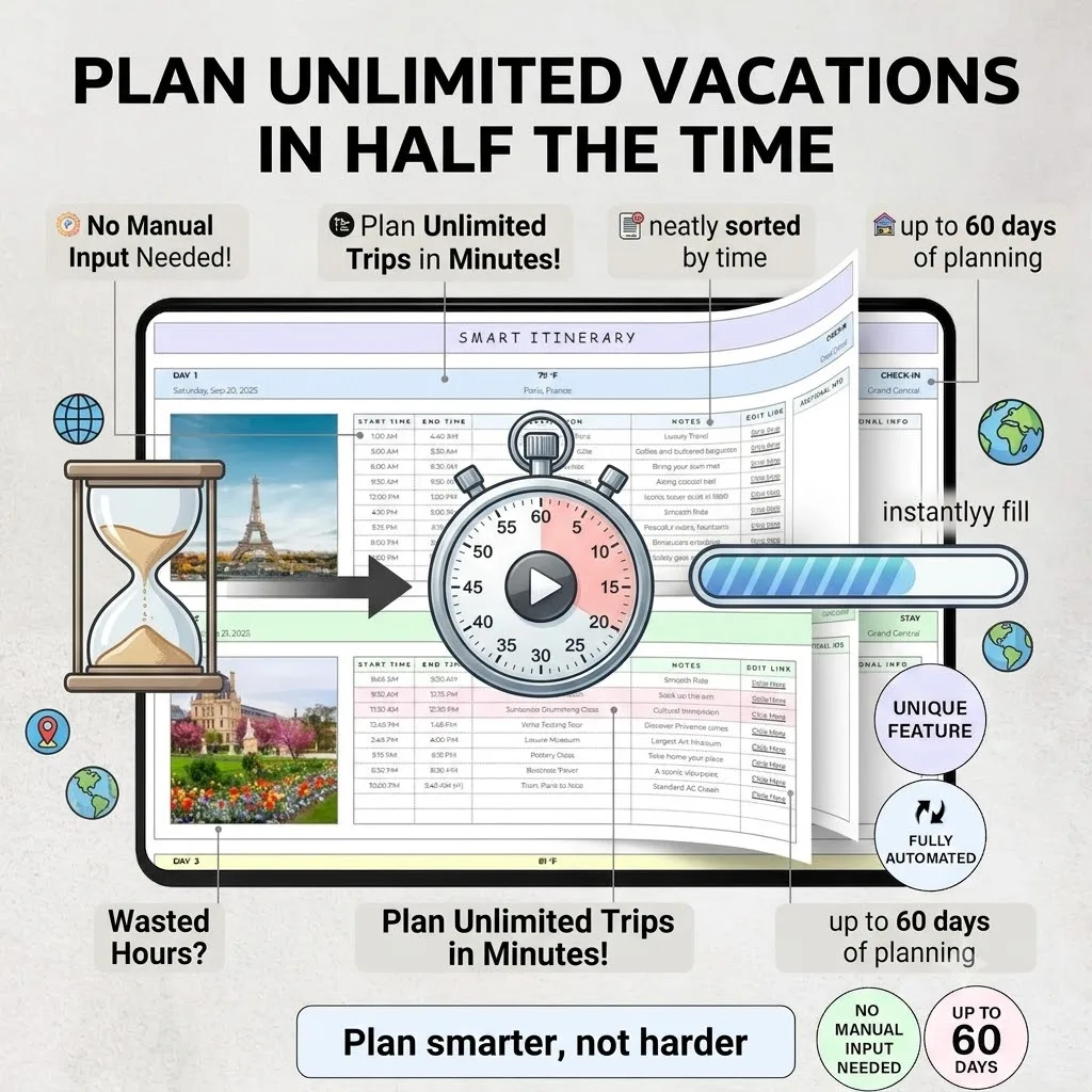 Plan unlimited vacations in half the time